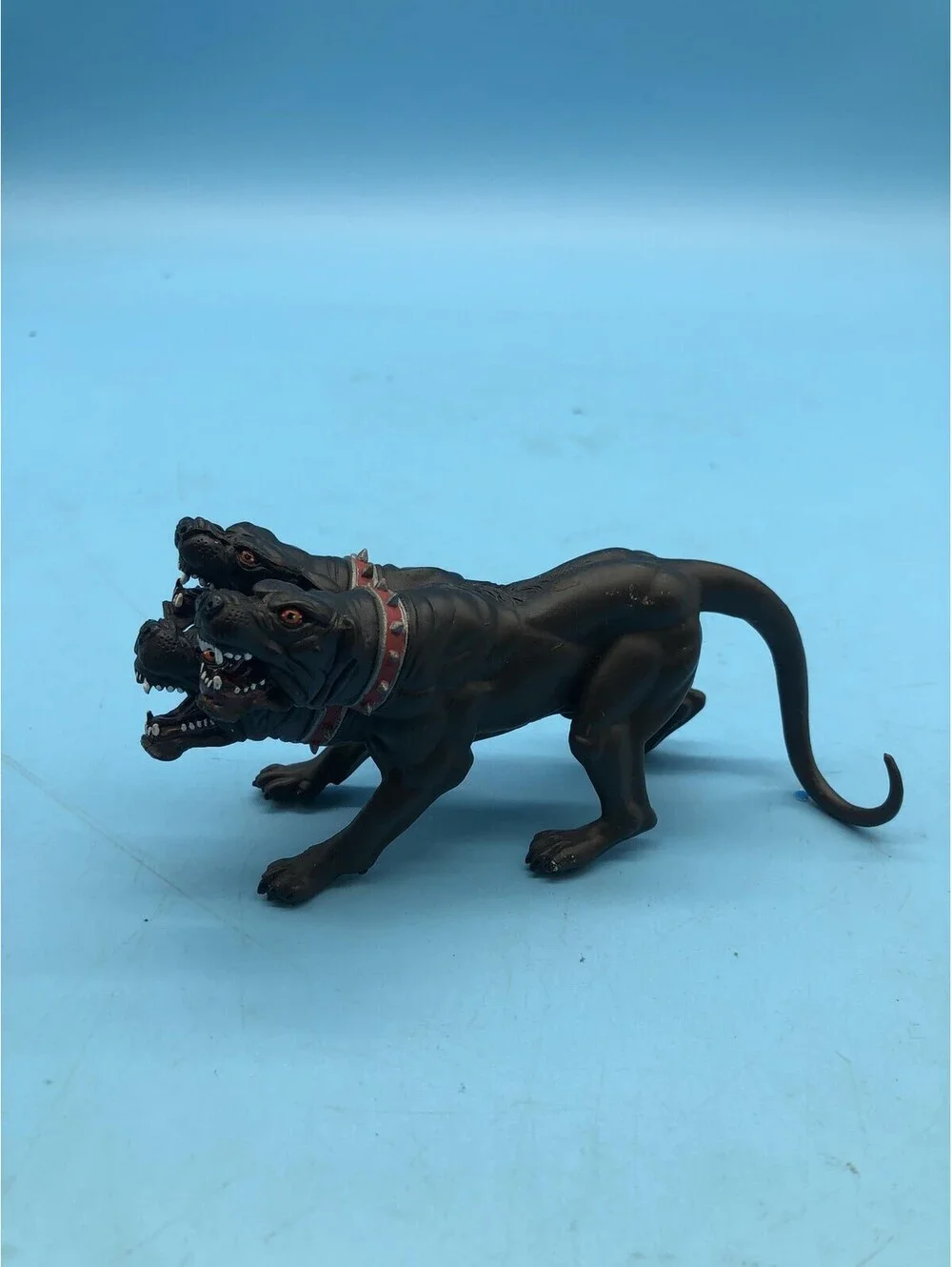 Cerberus Three-Headed Hellhound Action Figure Toy Brown Plastic Dog Unboxed